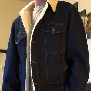 Sherpa lined denim jacket